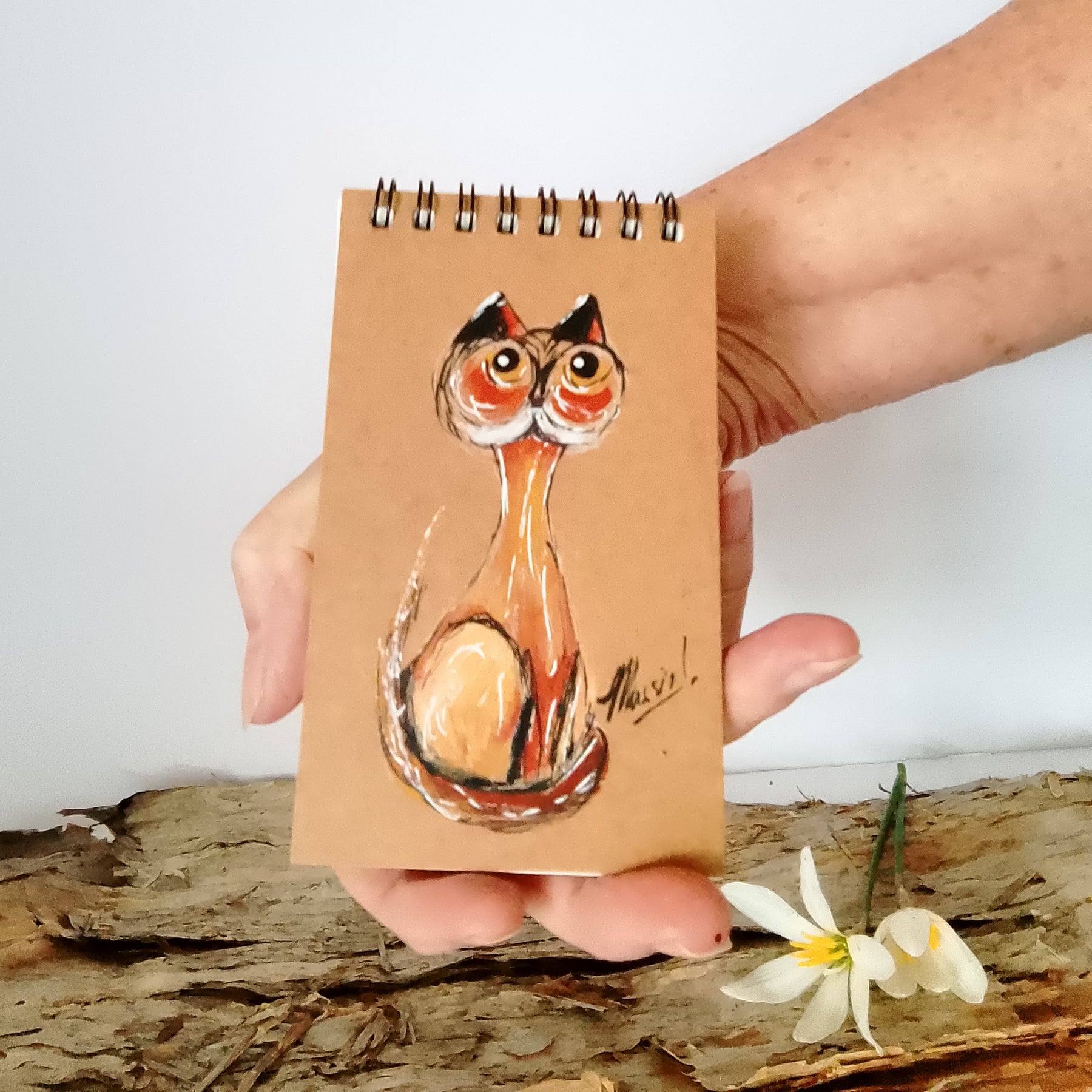 Handpainted Memo Pads.  Pocket size.