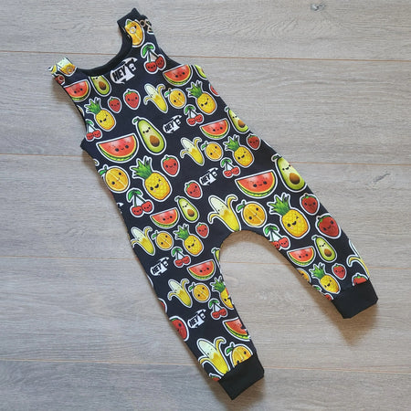 Dancing Fruit stretchy ankle length romper