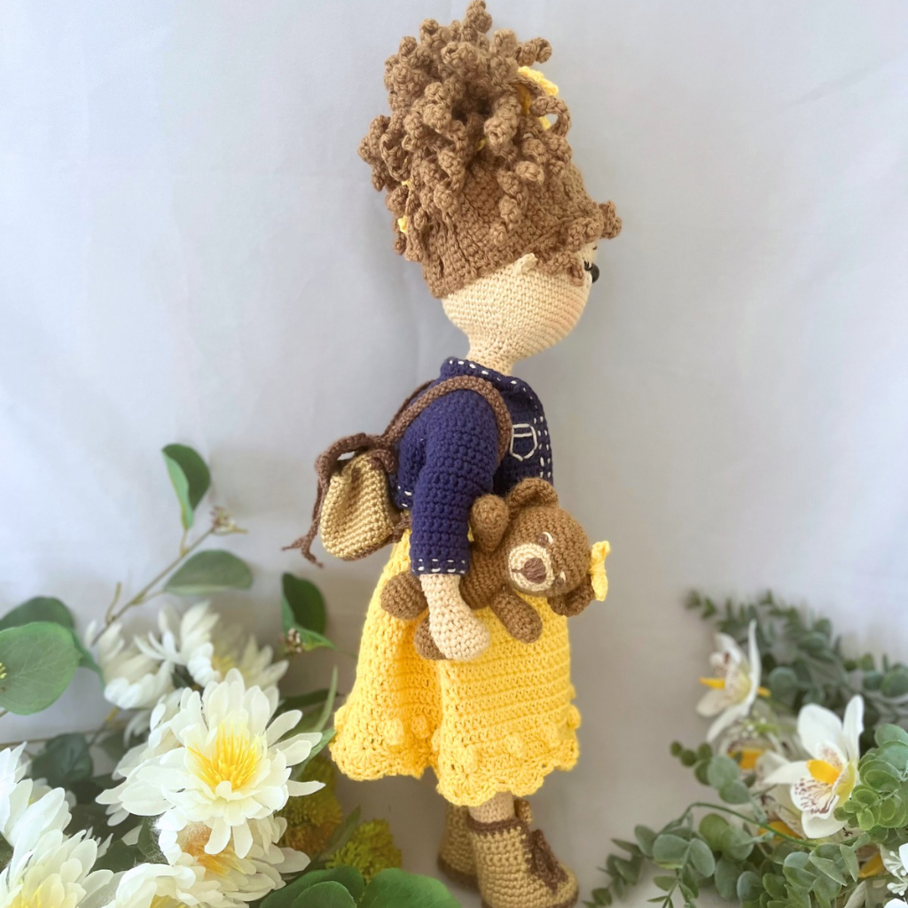 Crochet Doll Miss Lou Lou - 50 cms