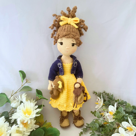Crochet Doll Miss Lou Lou - 50 cms