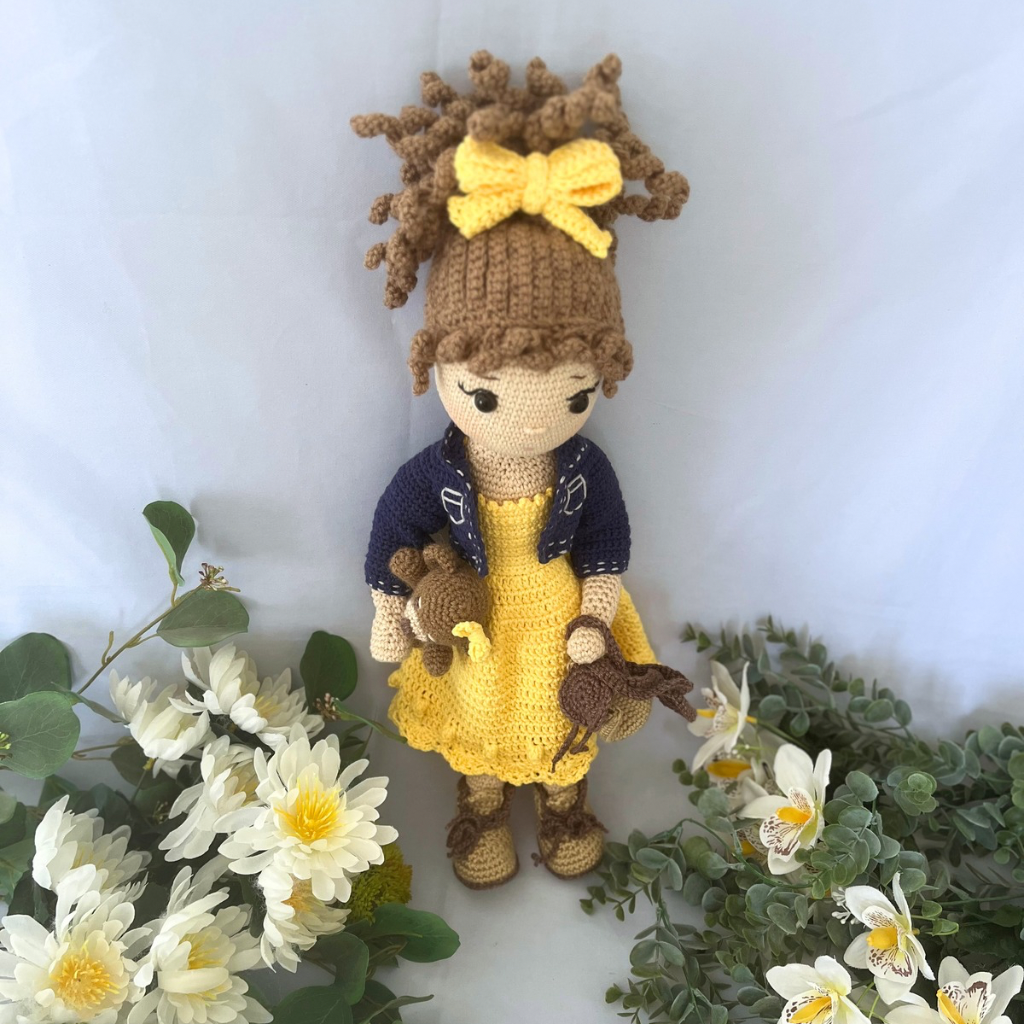 Crochet Doll Miss Lou Lou - 50 cms