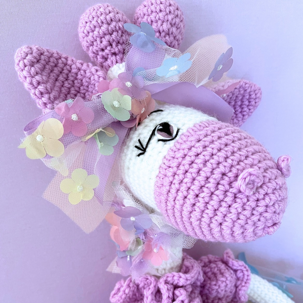 Crochet Giraffe Sisters, Handmade Crochet Giraffes 58cms