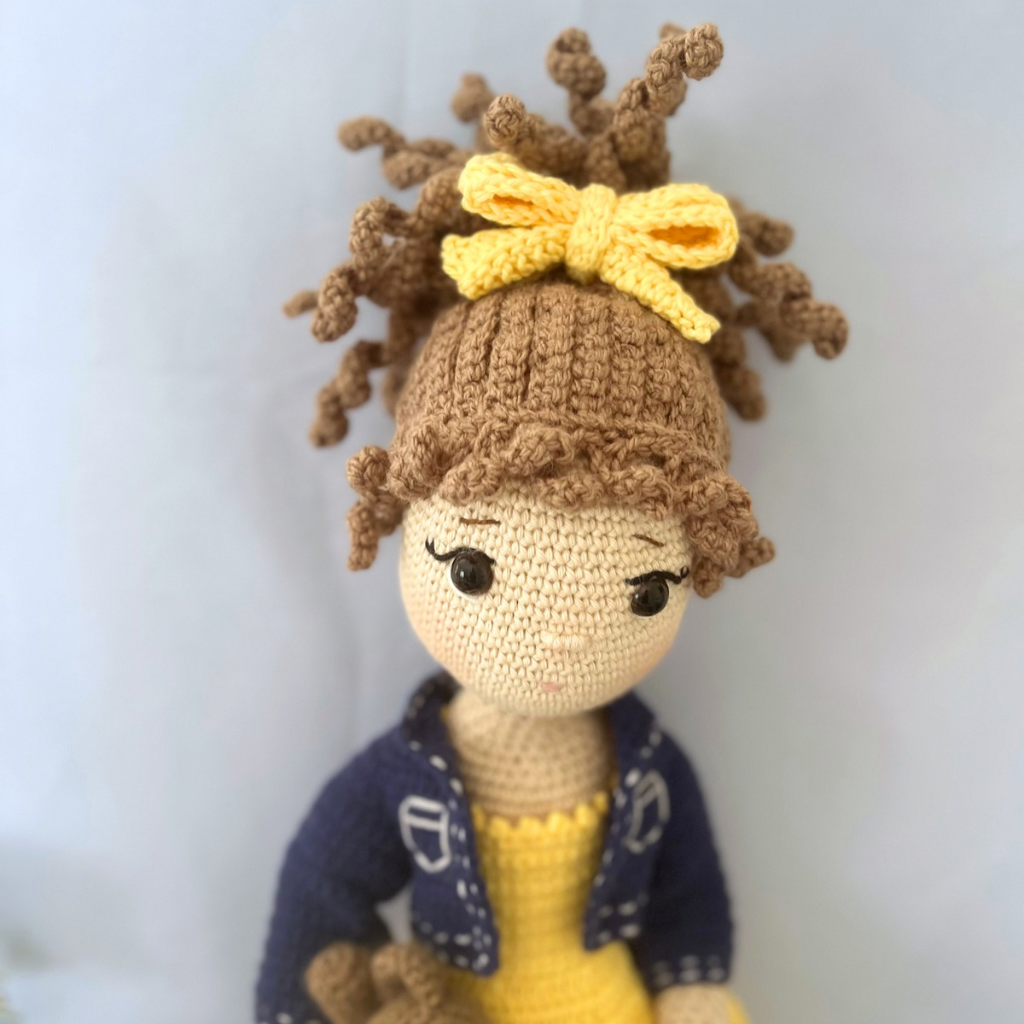 Crochet Doll Miss Lou Lou - 50 cms