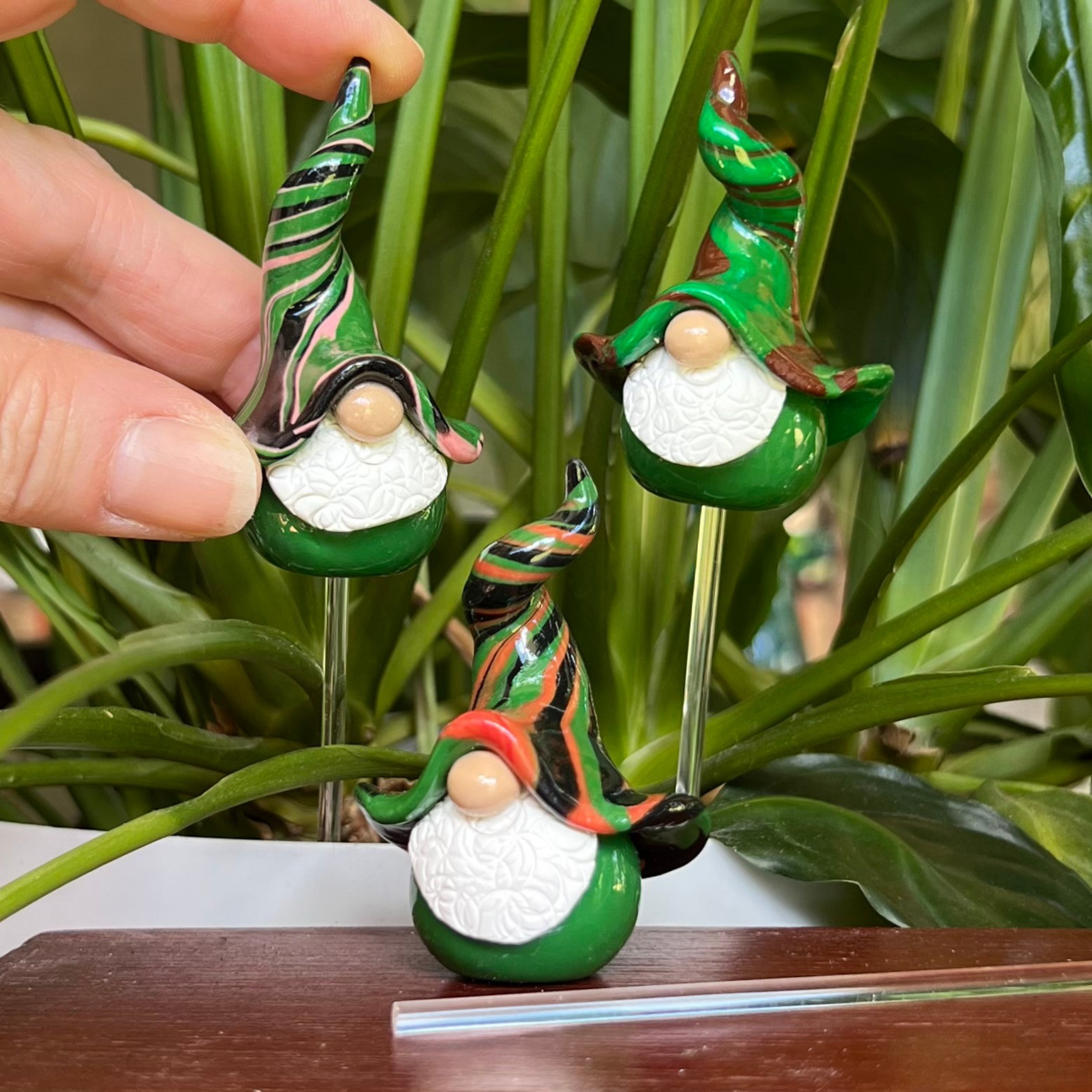 Whimsical gnome trio - Snib, Kirk & Tazzle