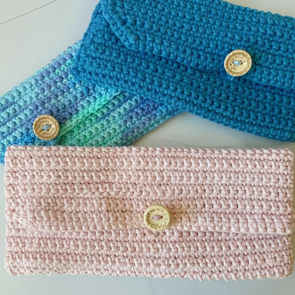 Crochet Pencil Case, Crochet Hook Holder, Handmade Pouch, Paint Brush Holder, Crochet Case, Gift for Crafters