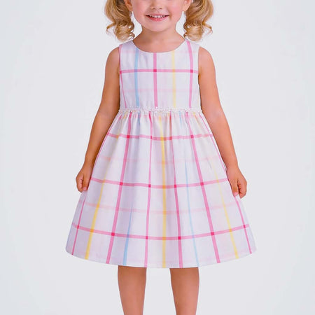 Pastel Plaid Handmade Girls Dress – Limited Edition (Size 4)