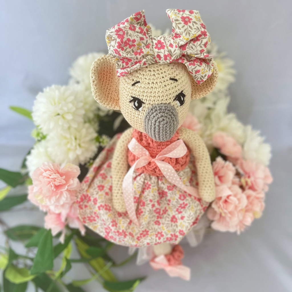 Handmade Crochet Koala Doll Miss Katie |Matching Bag |Matching Scrunchie
