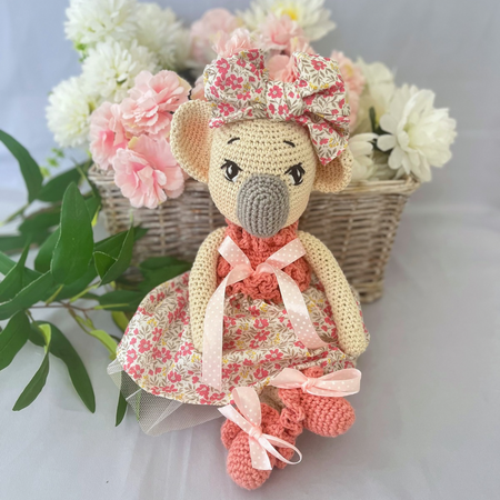 Handmade Crochet Koala Doll Miss Katie |Matching Bag |Matching Scrunchie