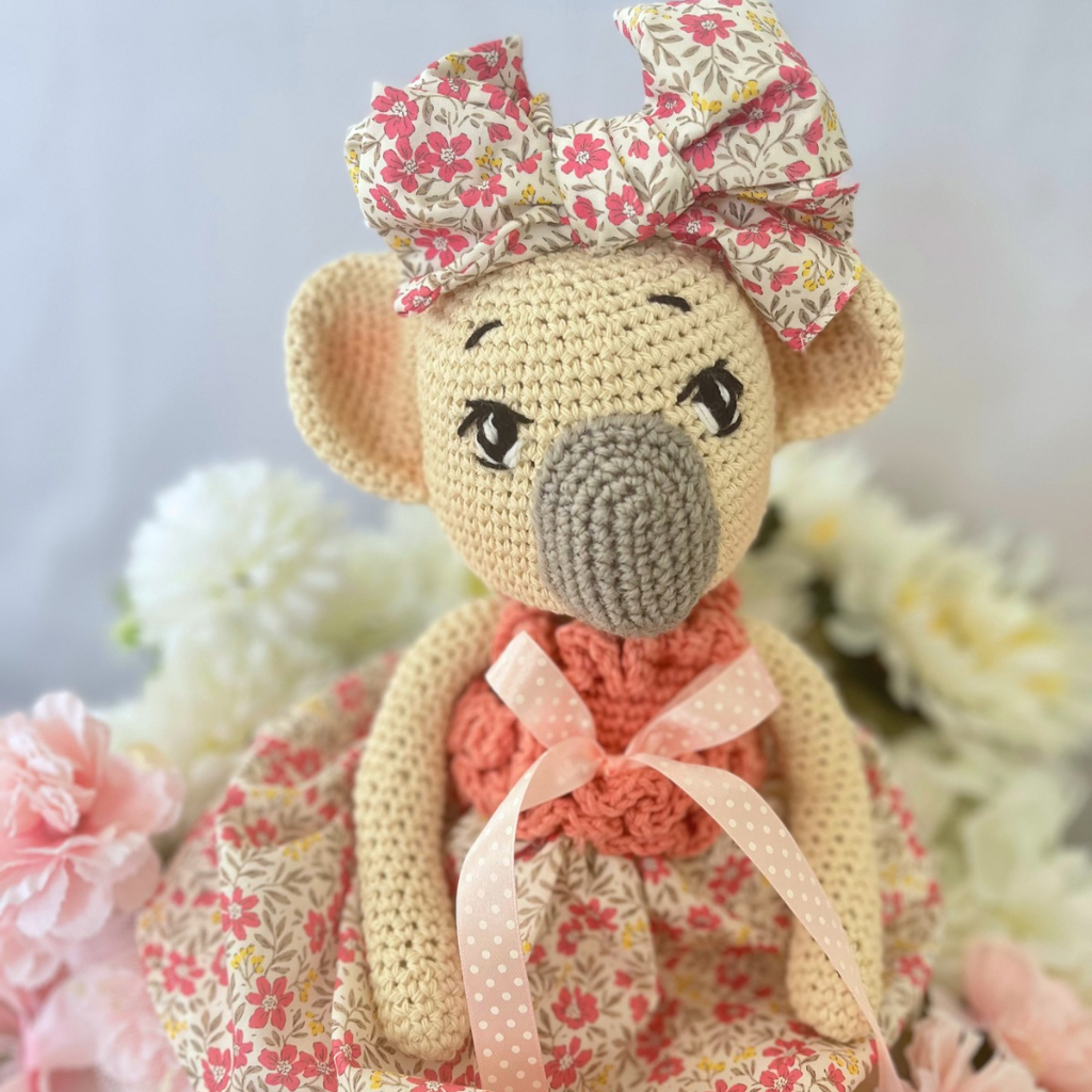 Handmade Crochet Koala Doll Miss Katie |Matching Bag |Matching Scrunchie