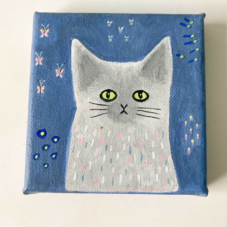 Mini Art Canvas featuring cute cat