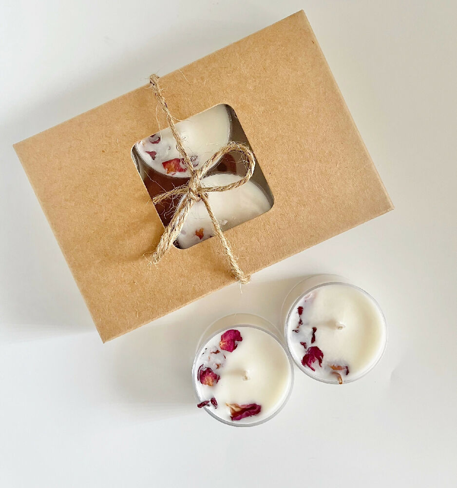 Botanical Rose Tea Lights