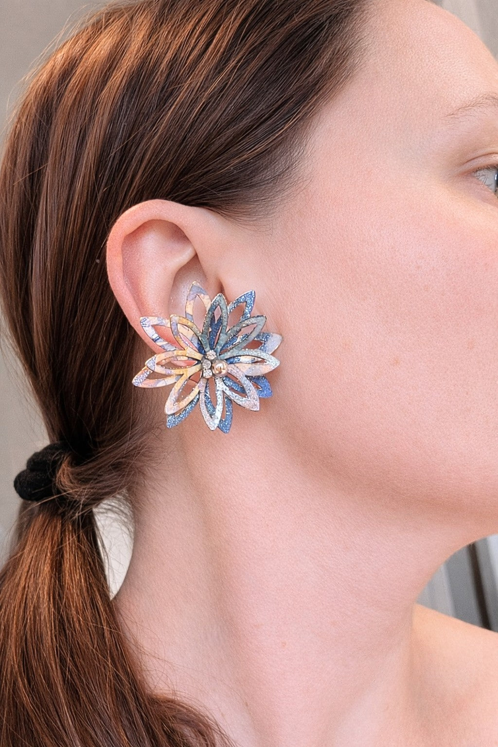 Made to Order Watercolour Floral Earrings – Lobe or Helix Piercing