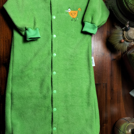 GREEN SLEEP BAG WITH BIRD