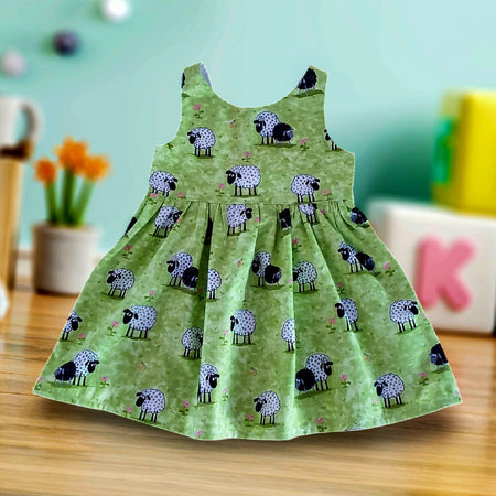 Handmade Girls Dress Daisy sheep