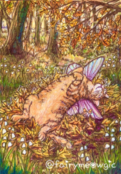 Fairy Cat A3 Giclee Fine Art Print