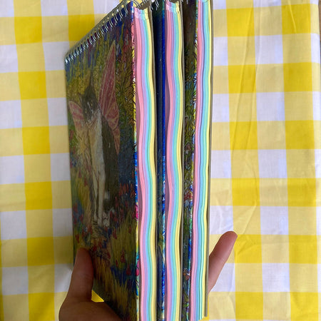 Fairy Cat Sparkly Notebooks with Rainbow Pages