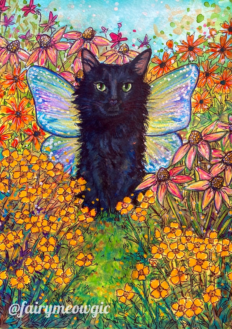 Fairy Cat A6 Art Prints