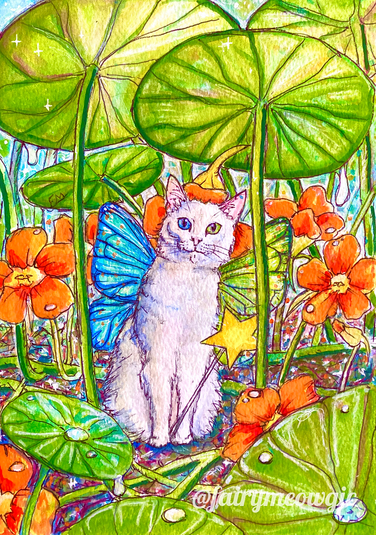 Fairy Cat A6 Art Prints