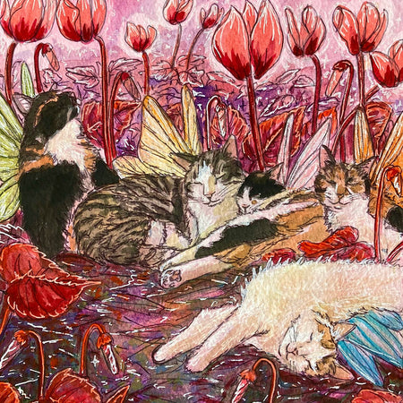 Fairy Cat A3 Giclee Fine Art Print