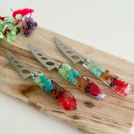 Rainbow Botanical Cheese Knife