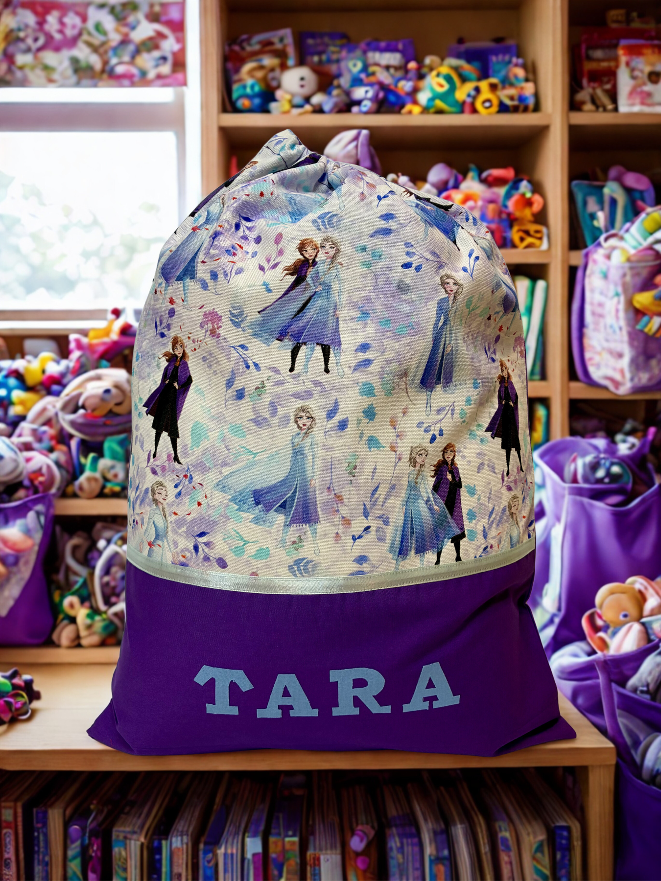 Children's Library Bag , Handmade, Personalised