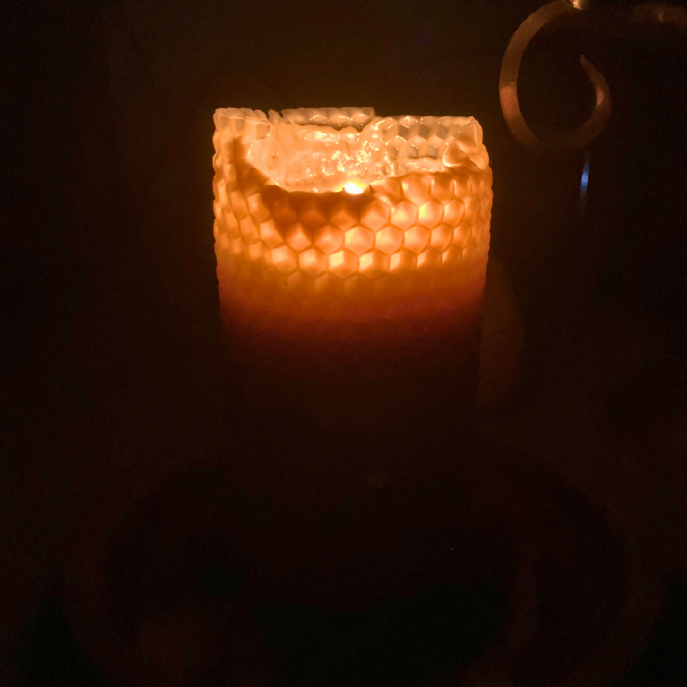 Narrow Road Living Medium Hand Rolled Pillar Beeswax Candle 5