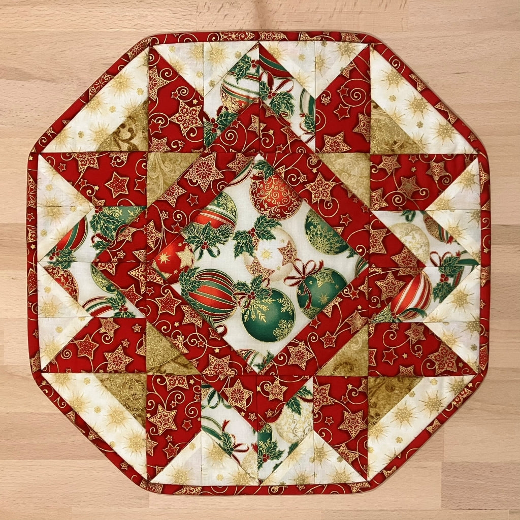 Christmas table centre handmade quilted Australia