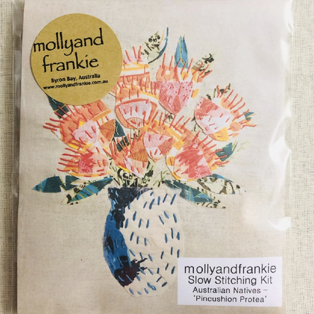 Slow Stitching Kit - Pinchushion Proteas