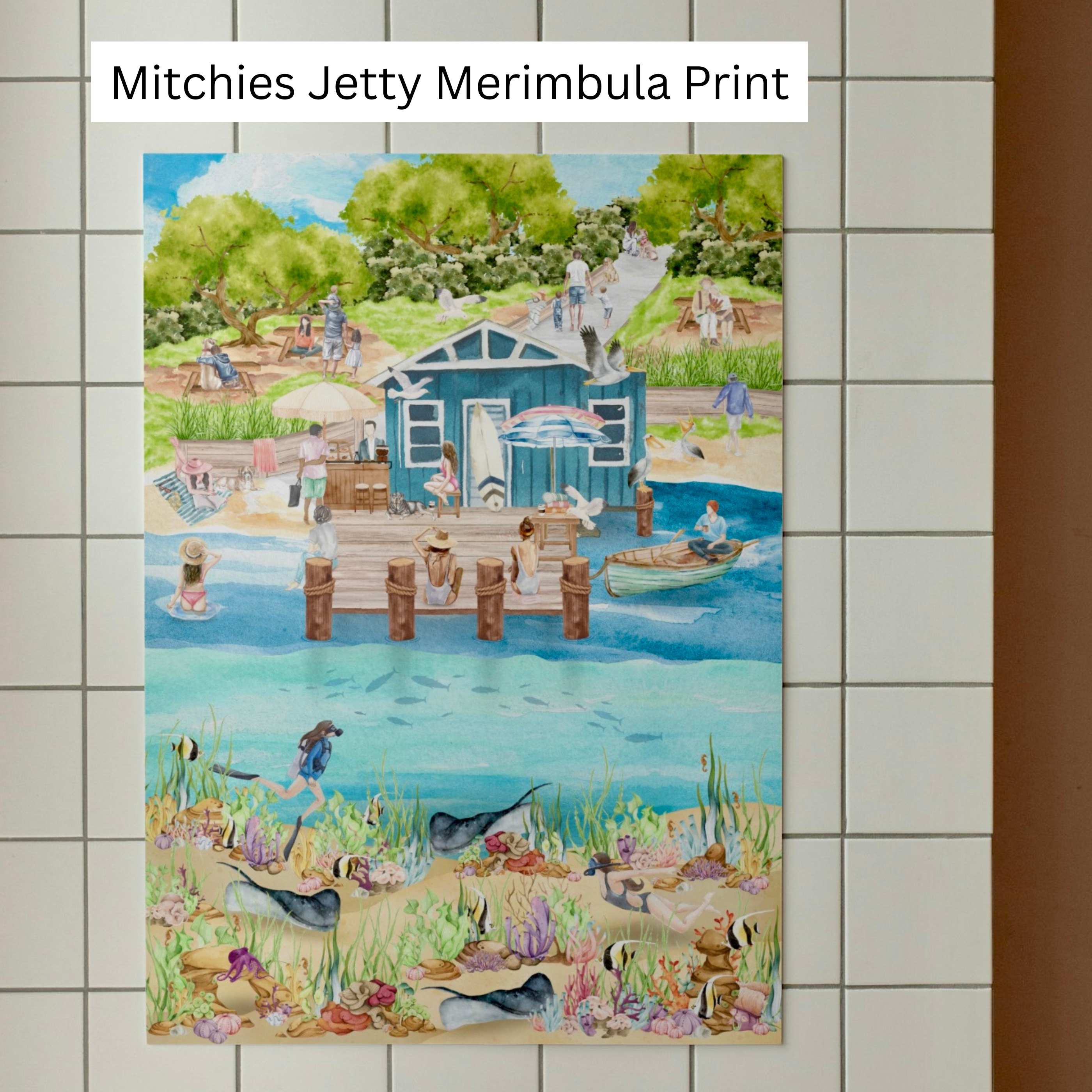 Sapphire Coast NSW Graphic Art Print Collection