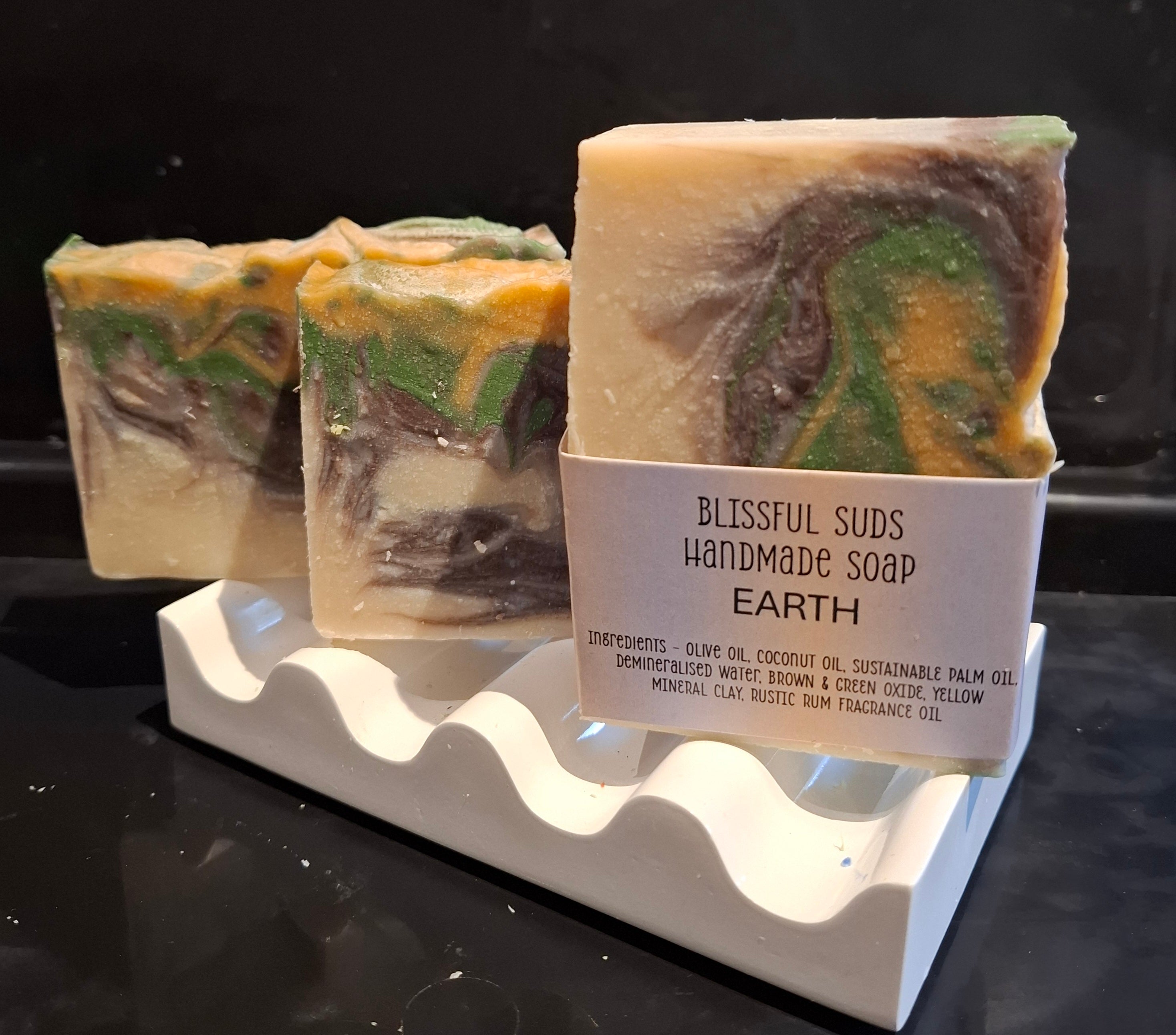 4 Fragrance Soapbars - Beach, Rain, Earth, Mountain - The Nature Pack