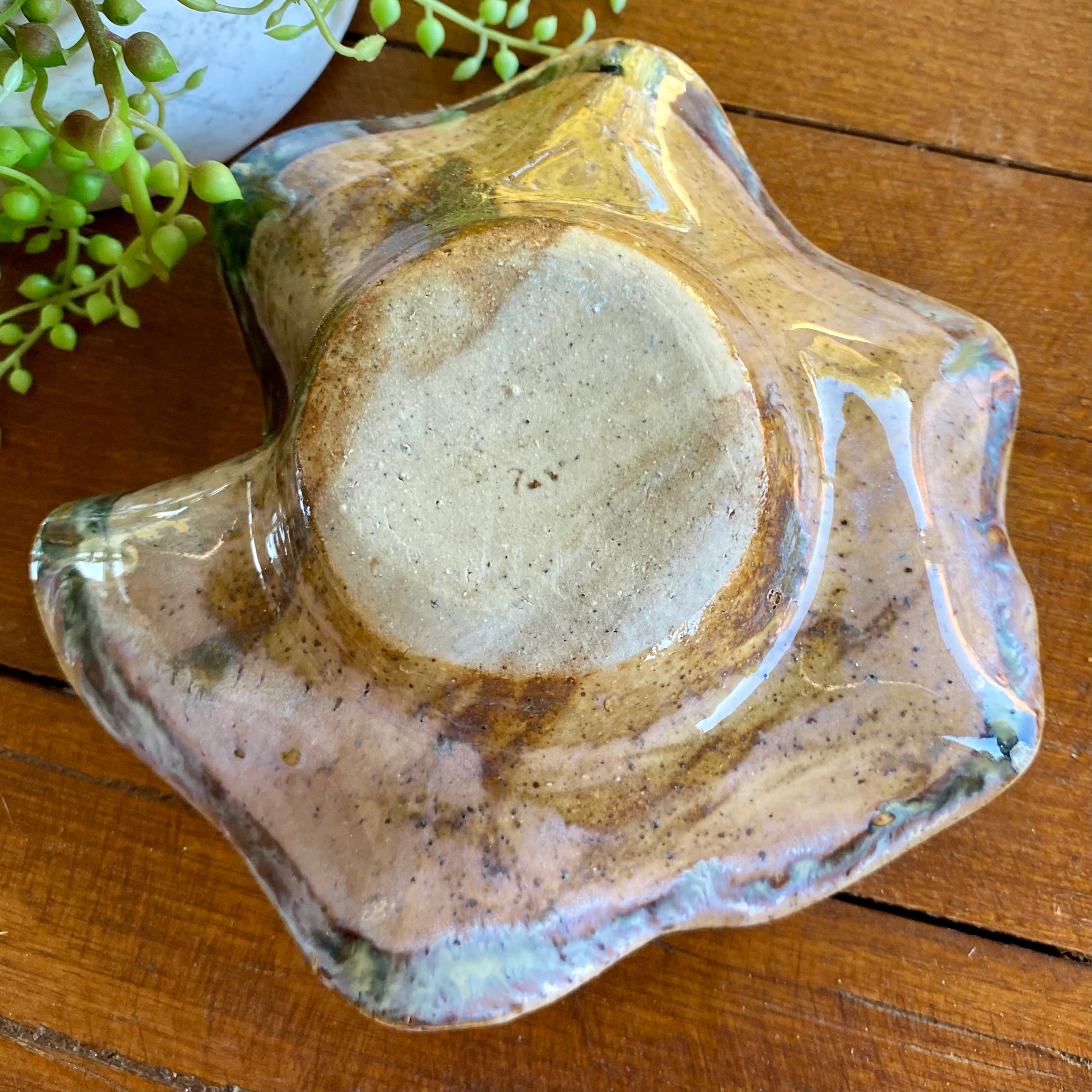 Organic Wave Bowls with Removable Dome Ikebana|Handmade Pottery