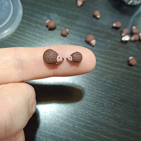 Echidna stud earrings