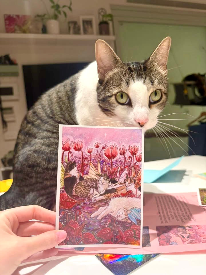 Fairy Cat A6 Art Prints