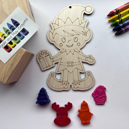 Christmas Crayon Colouring in Pack: Master Elf