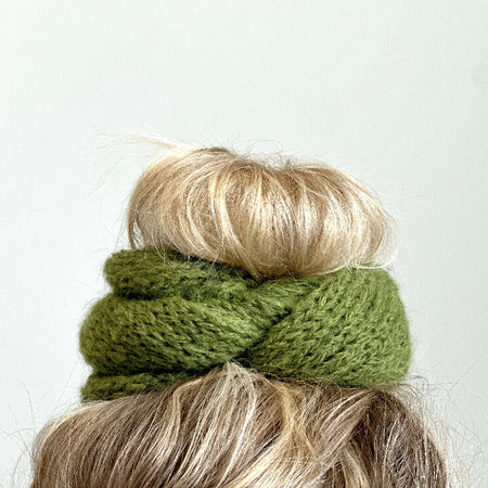 Oversized knit scrunchie - alpaca and merino yarn