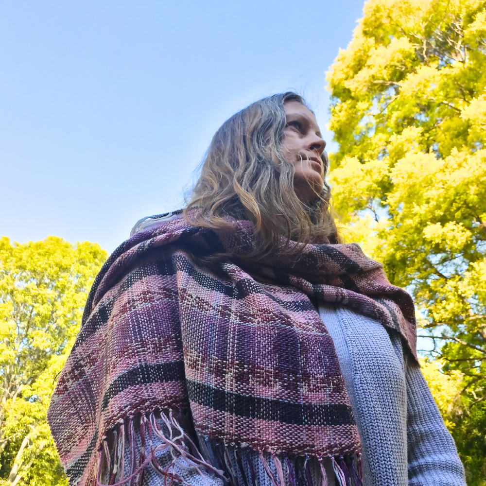 Handwoven scarf shawl combo 100% acrylic lightweight allergy free