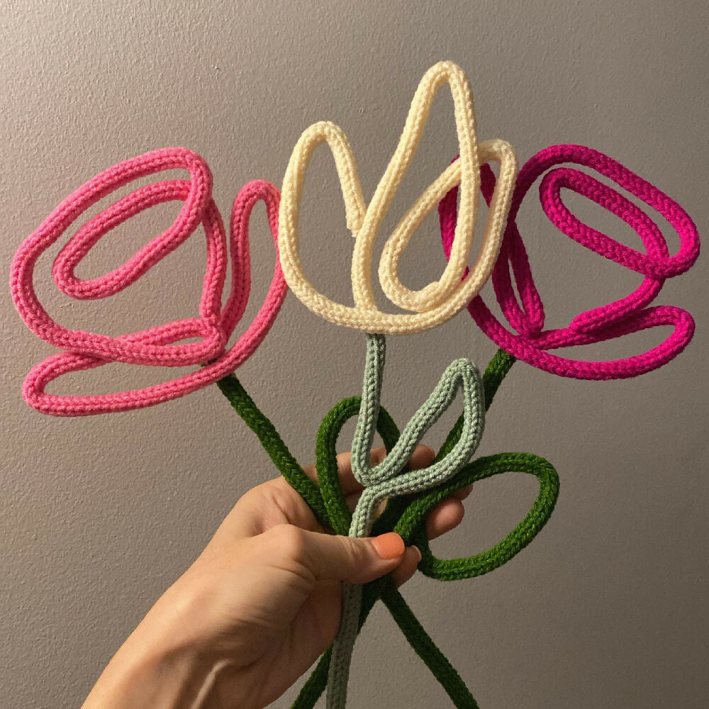 Knitted wire art flower