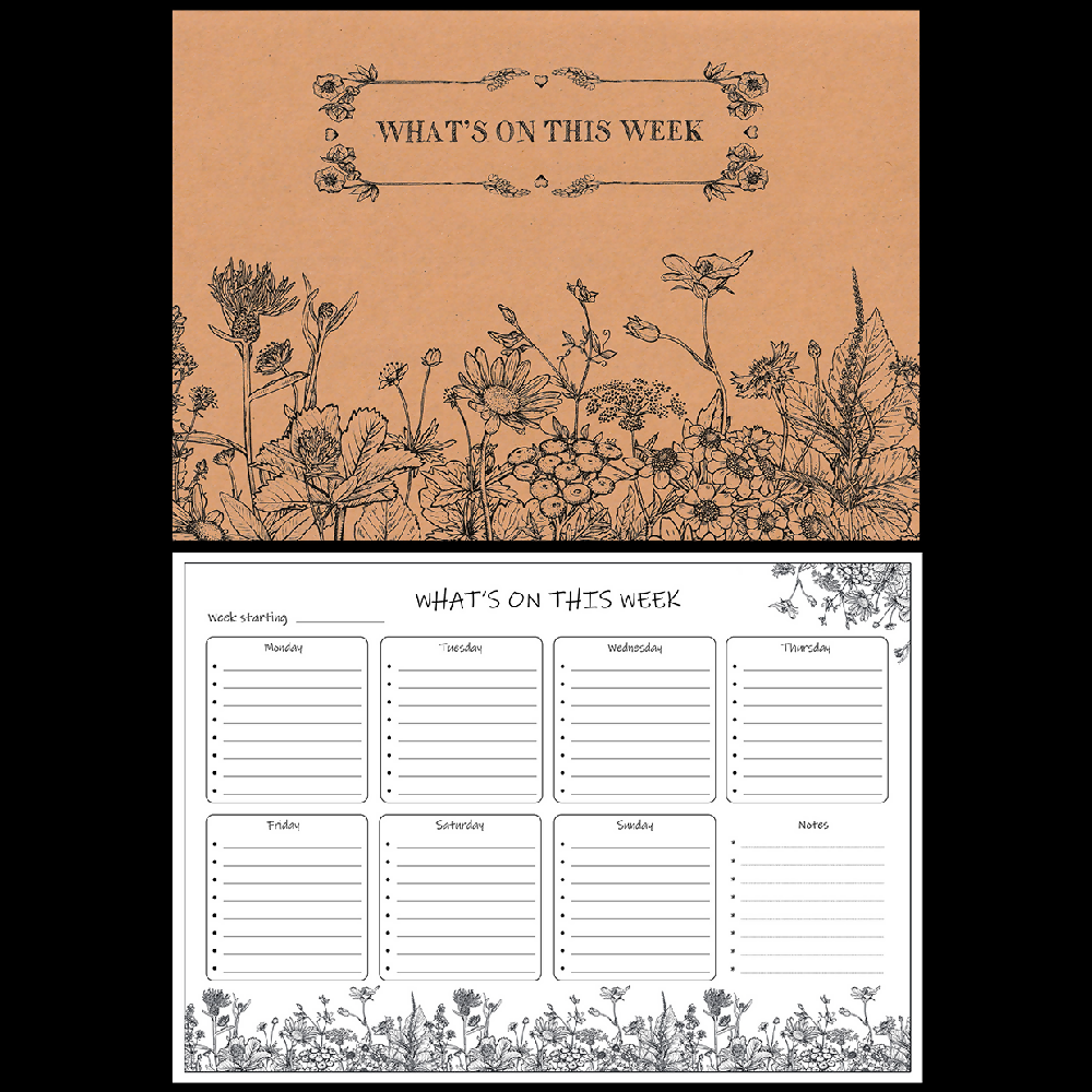 WILDFLOWER ECO WEEKLY PLANNER NOTEPAD