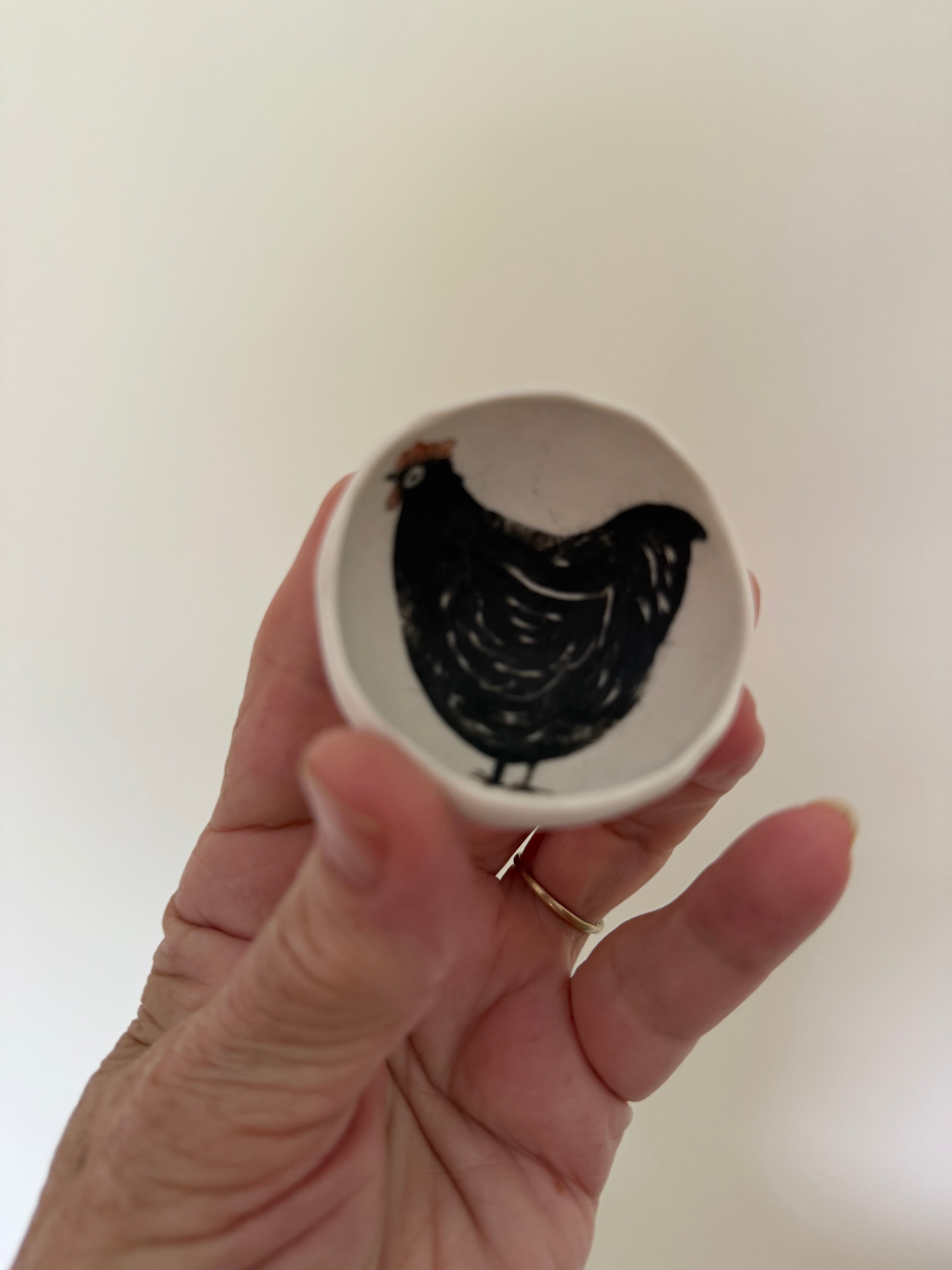 Hand painted porcelain ring dish