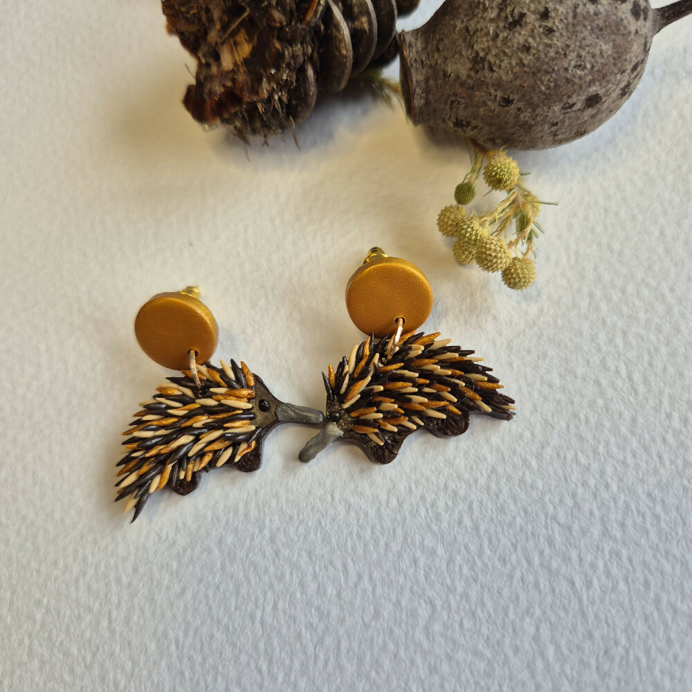 Eddie Echidna Dangle (OR STUD) Earrings