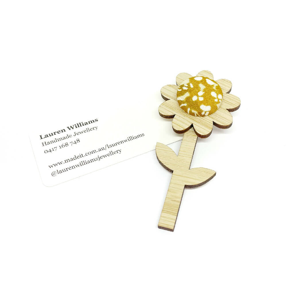 Kimono Flower Brooch