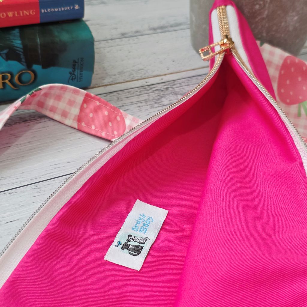 Strawberry Book Bag / Library Bag