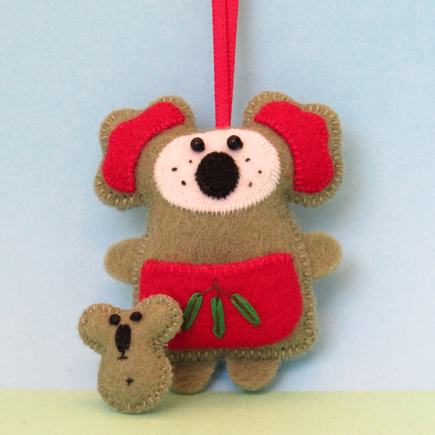 Koala & Joey Wool Felt Ornament - Australian Animal