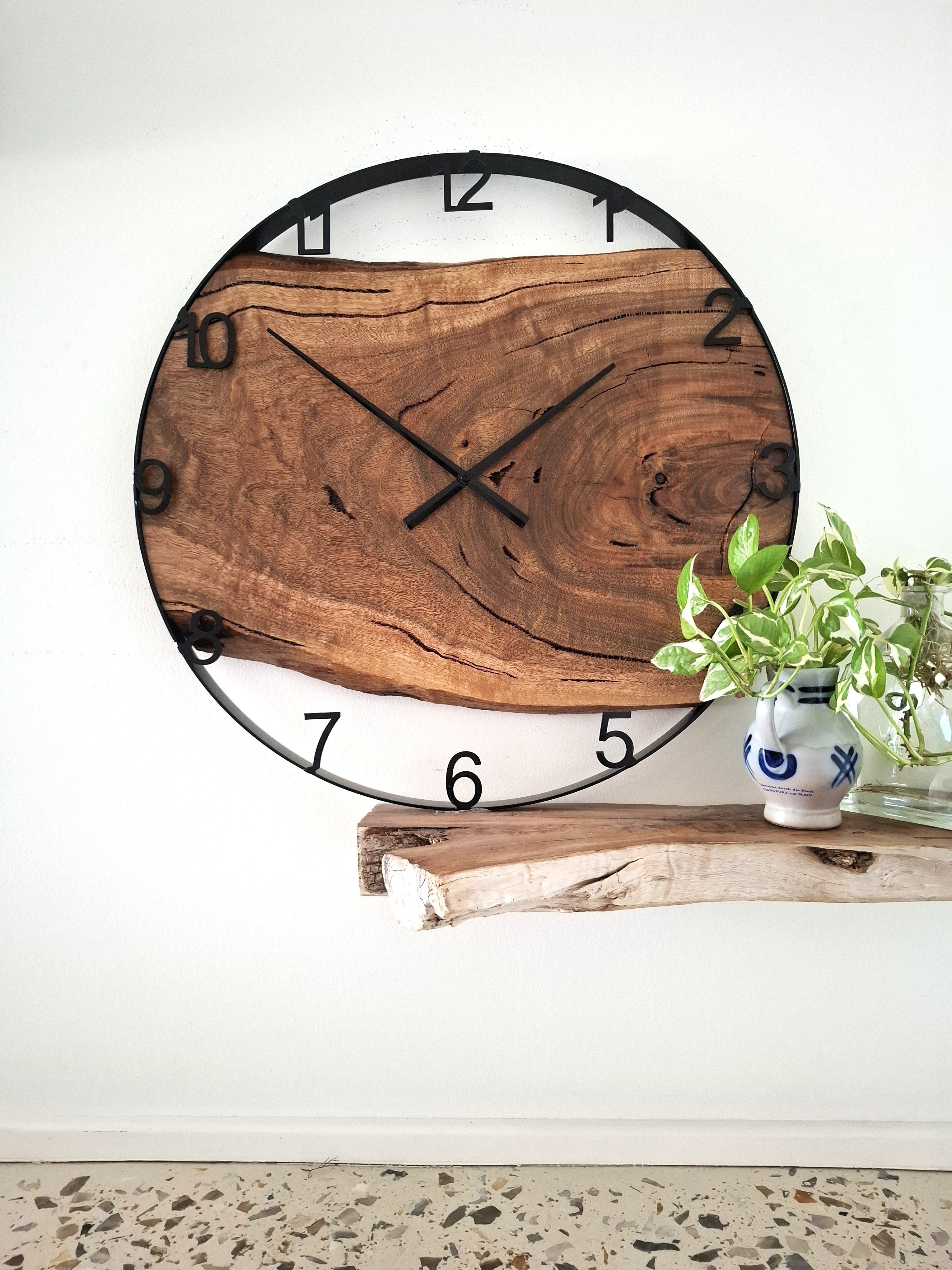 Large Wooden Wall Clock, Australian Made Gift for 5th Wedding Anniversary