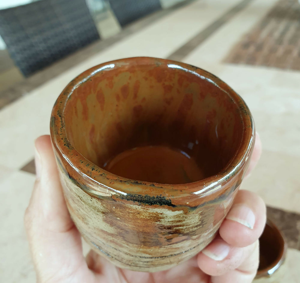 natural style saki or spirit cup - ceramic - Yallinup Art Studio