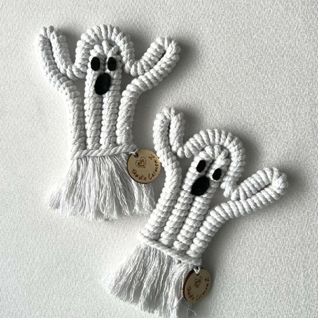 Boooo Macrame Halloween Ghost