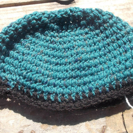 simple crocheted cloche made from pure wool