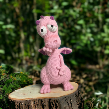 Crochet Shy Dinosaur