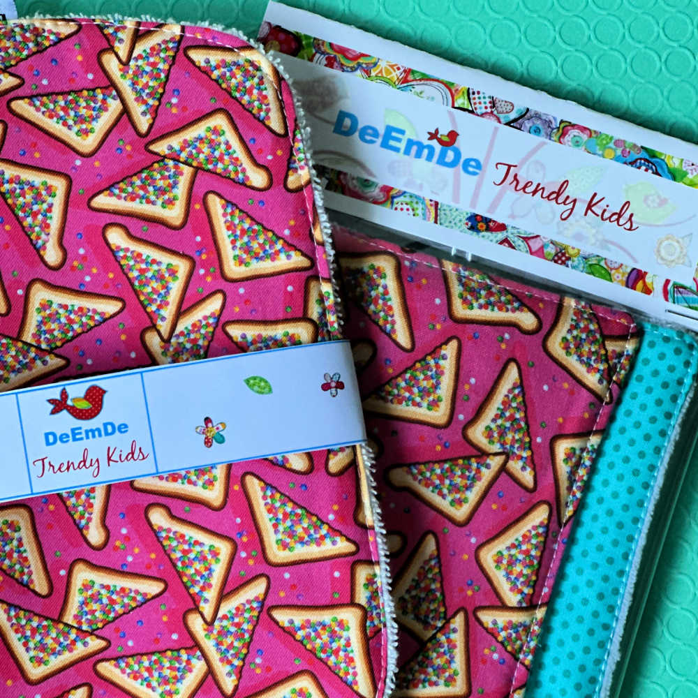 Large Size Fairy Bread Bib & Wash Cloth Set