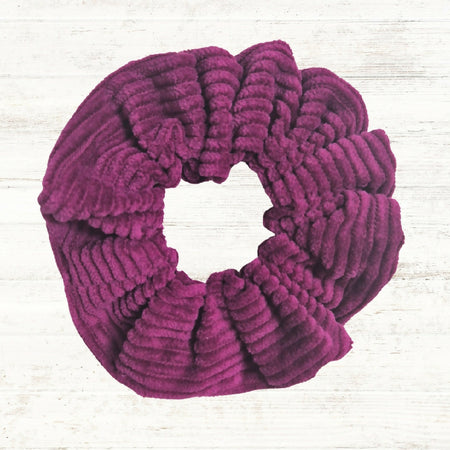 Plum Corduroy Scrunchie